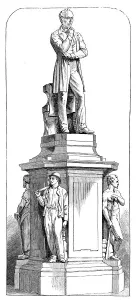 Steelworks Prints: Statue of Mr. John Cockerill at Seraing, Belgium, 1871. Creator: Unknown