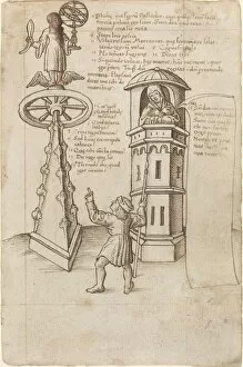 Remorse Gallery: The Statue of Opportunity, a Passer-by, and Remorse [fol. 8r], c. 1512 / 1515