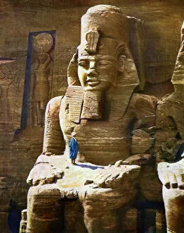 Wonders Of The Past Collection: Statue of Rameses II at Abu Simbel, Egypt, 1933-1934