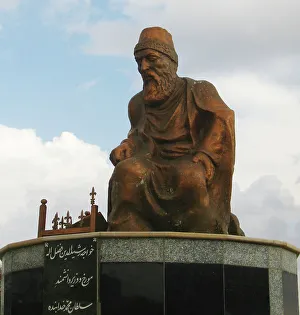 Statue of Rashid al-Din (1247-1318) in Hamadan, Iran. Creator: Anonymous
