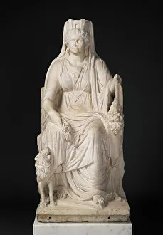 Symbols Prints: Statue of a Seated Cybele with the Portrait Head of her Priestess