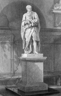 John Le Keux Gallery: Statue of Sir Isaac Newton, English mathematician, astronomer and physicist