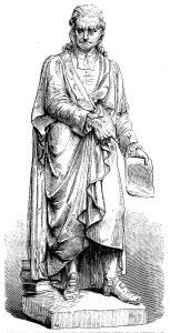 Recycling Prints: Statue of Sir Isaac Newton, inaugurated last week at Grantham, 1858. Creator: Unknown