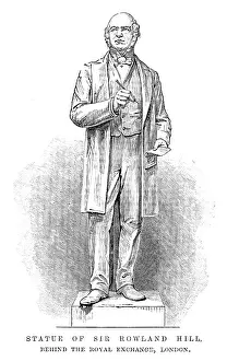 Edward Onslow Ford Prints: Statue of Sir Rowland Hill, behind the Royal Exchange, London, 1890. Creator: Unknown