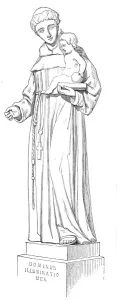 Statue of St. Antony, of Padua - by Rossi, 1845. Creator: Unknown Statue of St. Antony, of Padua - by Rossi, 1845. Creator: Unknown