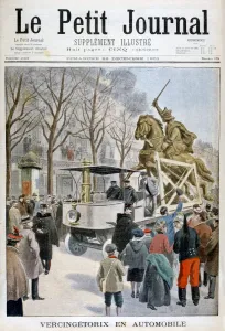 Vercingetorix Prints: Statue of Vercingetorix in transit, France 1901