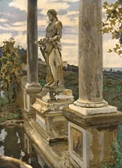 Statue of Vertumnus at Frascati, 1907, (c1930). Creator: John Singer Sargent