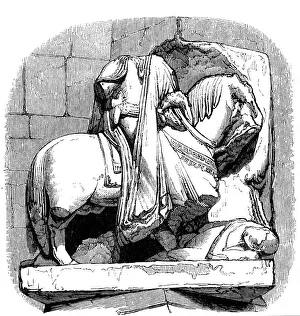 Statue of William the Conqueror, Abbaye aux Hommes, Caen, Normandy, France
