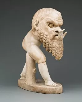 Fierce Gallery: Statue of a Young Satyr Wearing a Theater Mask of Silenos, About 1st century