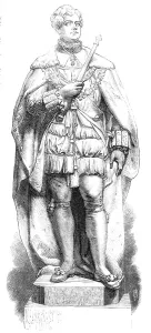 Stocking Prints: Statues of the kings in Westminster Hall: George IV. 1868. Creator: Unknown