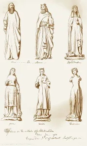 Female Likeness Prints: Statues on the Outside of Guild Hall, 1783, (1886)