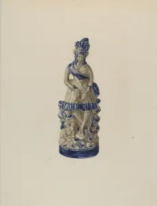 Delasser Yolande Prints: Statuette, 1935 / 1942. Creator: Yolande Delasser
