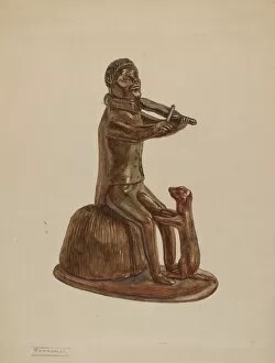 Violinist Gallery: Statuette, c. 1937. Creator: Frank Fumagalli