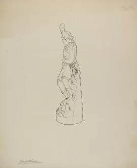 Sketching Gallery: Statuette, c. 1937. Creator: Yolande Delasser