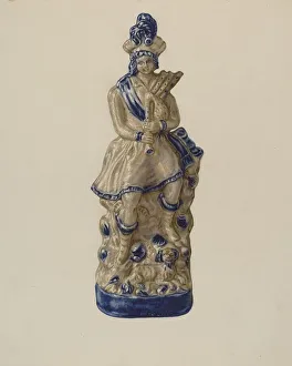 Delasser Yolande Prints: Statuette, c. 1939. Creator: Yolande Delasser