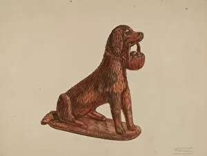 Kitsch Gallery: Statuette of a Dog, c. 1937. Creator: Frank Fumagalli
