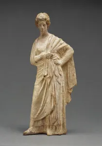 Female Figure Prints: Statuette of a Draped Woman, about 200 BC. Creator: Unknown
