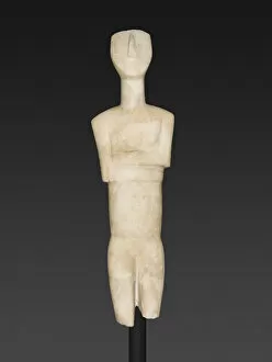 Cyclades Gallery: Statuette of a Female Figure, Early Bronze Age, 2600-2400 BCE. Creator: Unknown