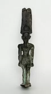 Plumed Gallery: Statuette of the God Amun-Re, Egypt, Third Intermediate Period