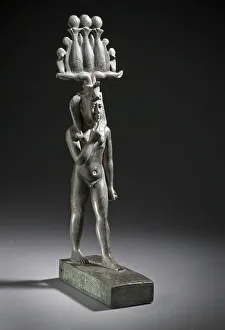 Statuette of the God Khonsu the Child, 712-332 B.C.. Creator: Unknown