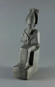 6th Century Bc Prints: Statuette of the God Osiris Seated, Egypt, Late Period, Dynasty 26-31 (664-332 BCE)