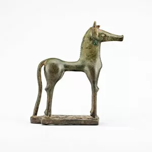 Archaic Collection: Statuette of a Horse, 750-730 BCE. Creator: Unknown