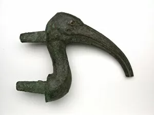 Wading Bird Gallery: Statuette of an Ibis Head, Egypt, Late Period (664-332 BCE). Creator: Unknown