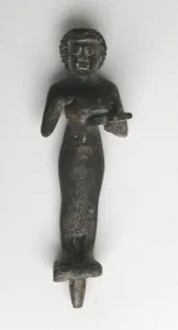 22nd Dynasty Prints: Statuette of a Priestess with Offering Table and Situla, Egypt, Third Intermediate Period
