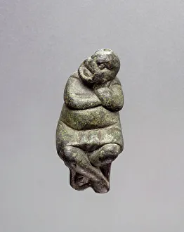 Male Figure Prints: Statuette of a Seated Actor, 1st century A.D. Creator: Unknown