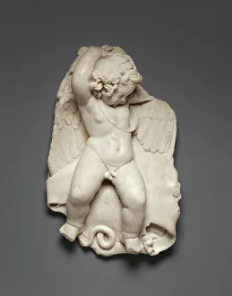 Amor Prints: Statuette of a Sleeping Cupid, A.D. 50-100. Creator: Unknown