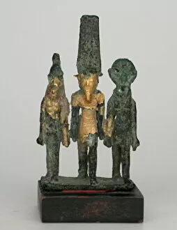 Statuette of the Theban Triad, Amun, Mut, and Khonsu, Egypt