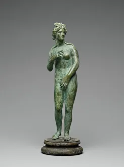 Bronze With Silver Inlay Prints: Statuette of Venus, A.D. 100-200. Creator: Unknown