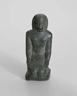 31st Dynasty Prints: Statuette of Wesir-nakht, Egypt, Late Period, Dynasty 31 (about 342-332 BCE)