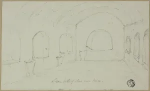 Steam Bath Prints: Steam Baths of Nero Near Baiae, 19th century. Creator: Unknown