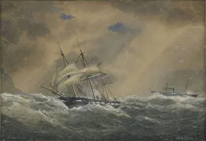 Konstantin Nikolayevich Prints: The Steam Frigate Svetlana, 1878. Artist: Beggrov, Alexander Karlovich (1841-1914)