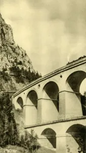 Northern Limestone Alps Gallery: Steam locomotive on the Semmering railway, Lower Austria, c1935. Creator: Unknown