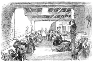 Mechanisation Prints: Steam Sewing-Machines, 1854. Creator: Unknown