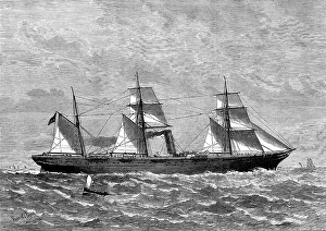 Repair Prints: The steam-ship Chimborazo, of the Orient Line, for Australia, 1880. Creator: Unknown