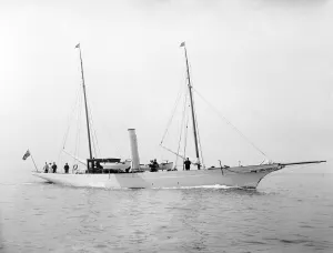 Broadside Prints: The steam yacht Amazon under way. Creator: Kirk & Sons of Cowes