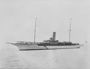 Steam yacht at anchor. Creator: Kirk & Sons of Cowes