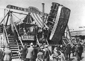 Bank Holiday Prints: Steam yacht, a bank holiday fairground attraction on Hamstead Heath, London, 1926-1927