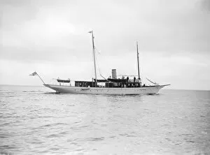Cecilia Collection: The steam yacht Cecilia under way, 1912. Creator: Kirk & Sons of Cowes