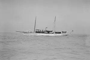 The steam yacht Cecilia under way, 1912. Creator: Kirk & Sons of Cowes