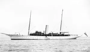 Emerald Prints: The steam yacht Emerald. Creator: Kirk & Sons of Cowes