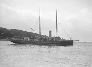 The steam yacht Harbinger, 1912. Creator: Kirk & Sons of Cowes