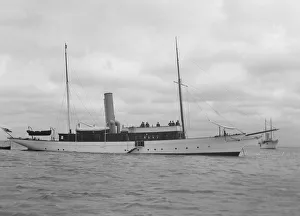 At Anchor Prints: The steam yacht Lady Calista. Creator: Kirk & Sons of Cowes