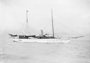 Under Way Prints: The steam yacht Latona under way, 1912. Creator: Kirk & Sons of Cowes