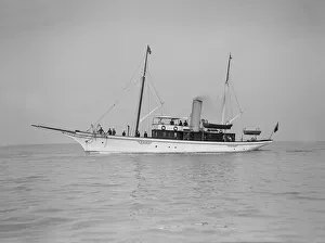 The steam yacht Majista, 1911. Creator: Kirk & Sons of Cowes