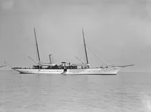 The steam yacht Mera, 1911. Creator: Kirk & Sons of Cowes