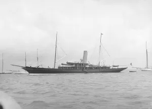 Broadside Prints: The steam yacht Rosabelle II 1912. Creator: Kirk & Sons of Cowes